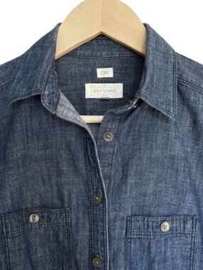 NWOT! LOFT The Softened Chambray Button Down Shirt - Size Small 100% Cotton